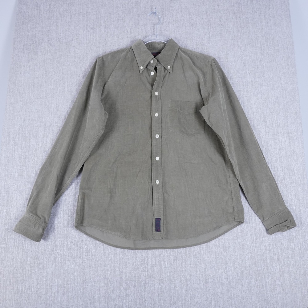Ralph Ralph Lauren Shirt Mens Medium Green Corduroy Button Down Long Sleeve